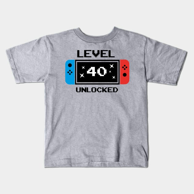 Level 40 unlocked Kids T-Shirt by Litho